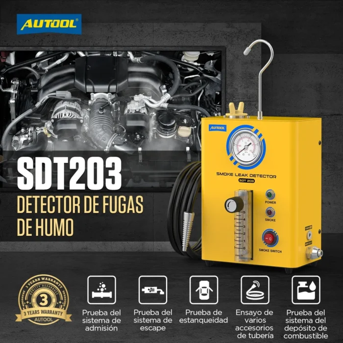 Autool SDT203: Detector de Fugas de Humo Automotriz - Imagen 2