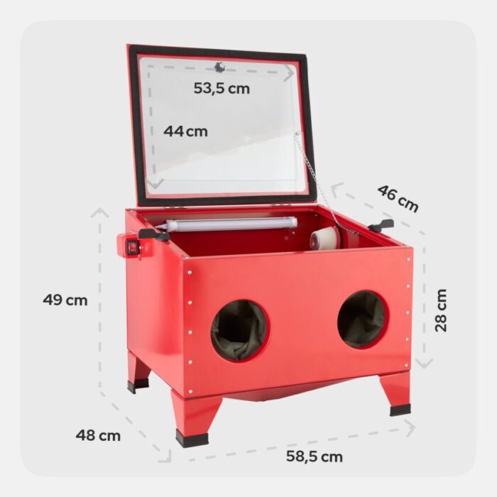 Cabina de Sandblast Profesional 90L para Limpieza de Piezas - Imagen 5