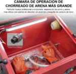 interior cabina samblast 90 lt
