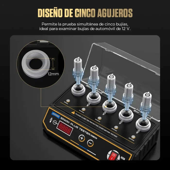 Probador de Bujías Automotriz AUTOOL SPT360 - 5 Agujeros (12V) - Imagen 7