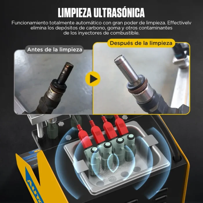 Maquina de Inyectores Autool 4 Cilindros con Tina de Ultrasonido - Imagen 7