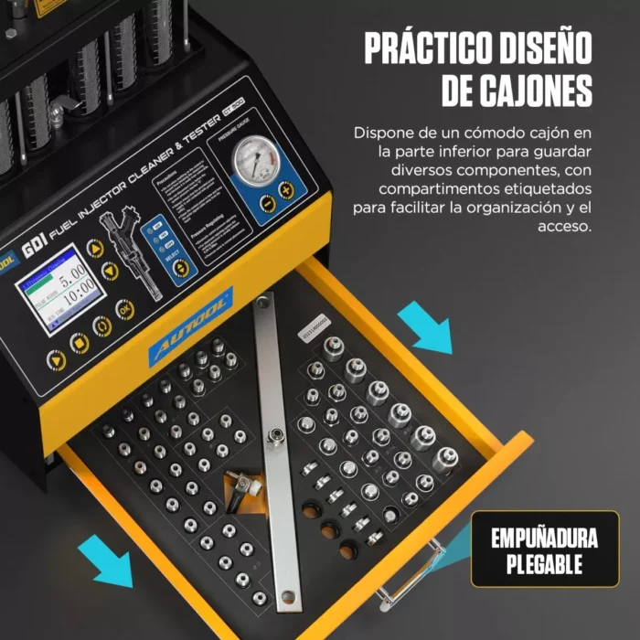 Banco de prueba y limpieza ultrasónica de inyectores GDI Autool CT500