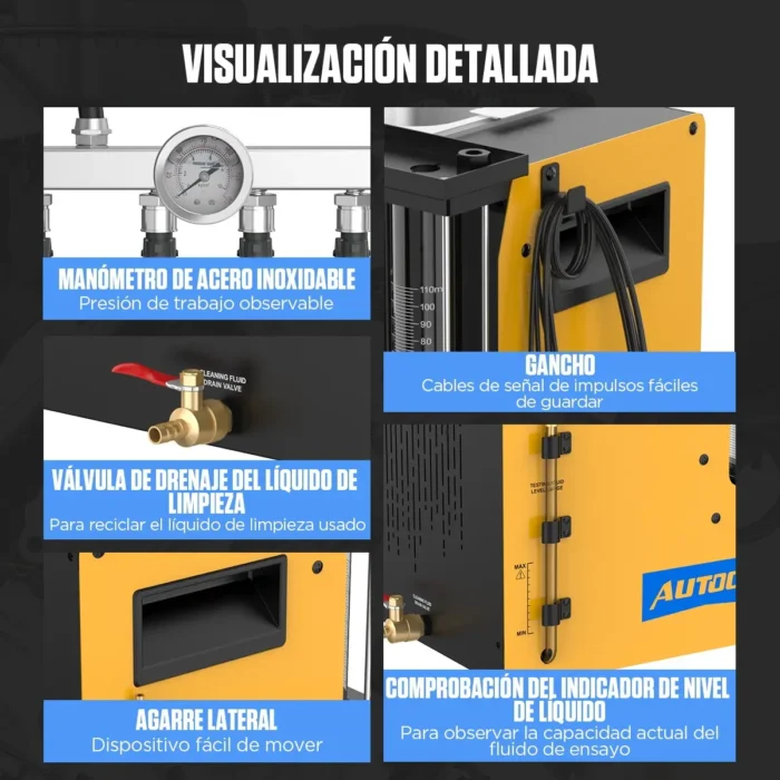 Maquina limpieza inyectores 6 cilindros