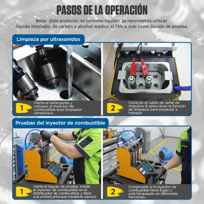 Maquina de Inyectores Autool 4 Cilindros con Tina de Ultrasonido - Imagen 9
