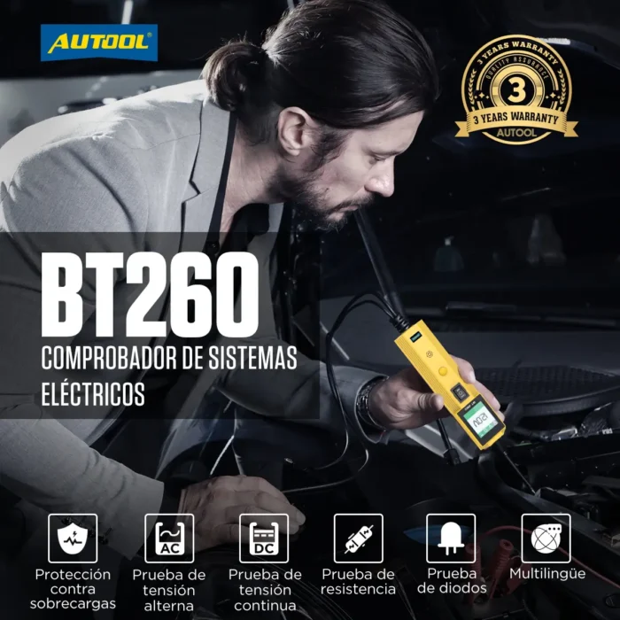 Punta Lógica Automotriz AUTOOL BT260 - Imagen 3