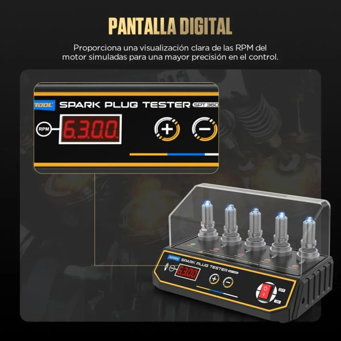 Probador de Bujías Automotriz AUTOOL SPT360 - 5 Agujeros (12V) - Imagen 9