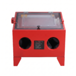 Cabina de sandblast 90 litros roja para limpieza de piezas