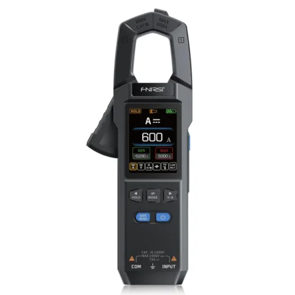 inza amperimétrica digital inteligente FNIRSI DMC-100 de 600A con pantalla a color, puntas de prueba y termopar