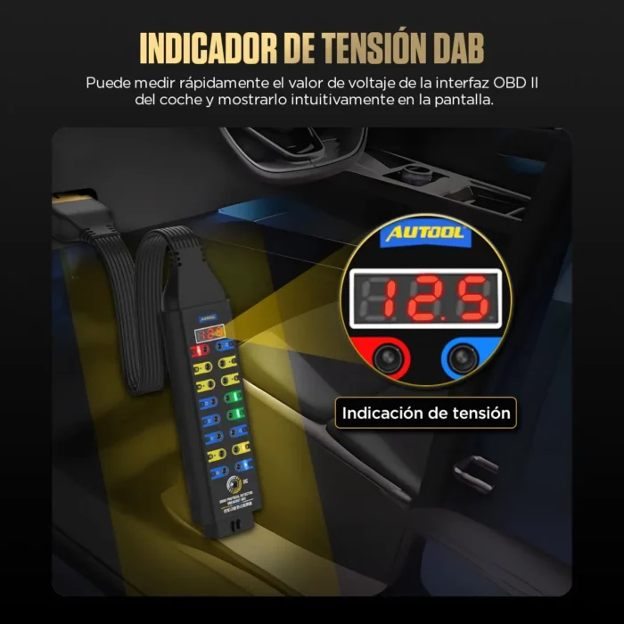Punta Lógica AUTOOL BT160 y Probador de Circuitos Automotrices 6-24V con cable largo y pinzas.