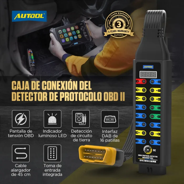 Breakout Box OBD2 AUTOOL MMT496 - Imagen 3