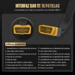 Punta Lógica AUTOOL BT160 y Probador de Circuitos Automotrices 6-24V con cable largo y pinzas.