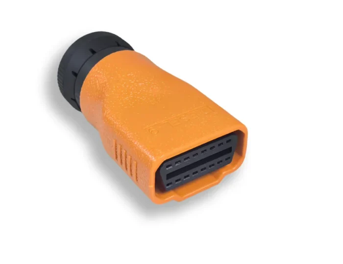 Conector adaptador rígido naranja Diésel de 9 pines para diagnóstico de camiones
