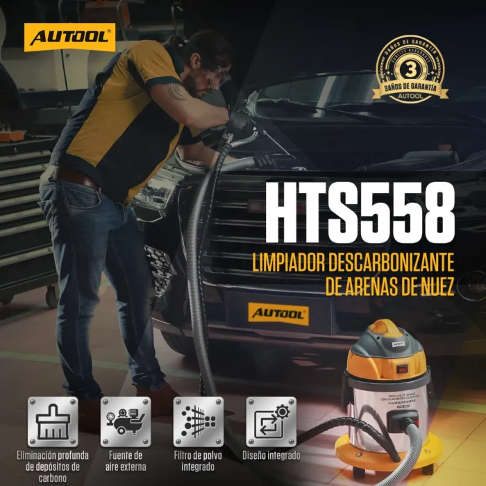 Descarbonizadora por Arena de Nogal AUTOOL HTS 558 - Imagen 3