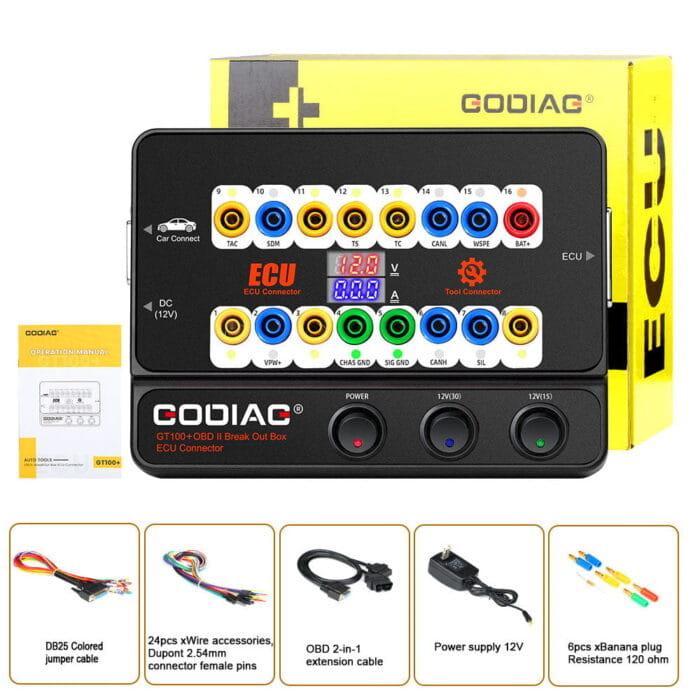 Godiag GT100+ Breakout Box OBD2 y Probador de ECU en Banco - Imagen 3
