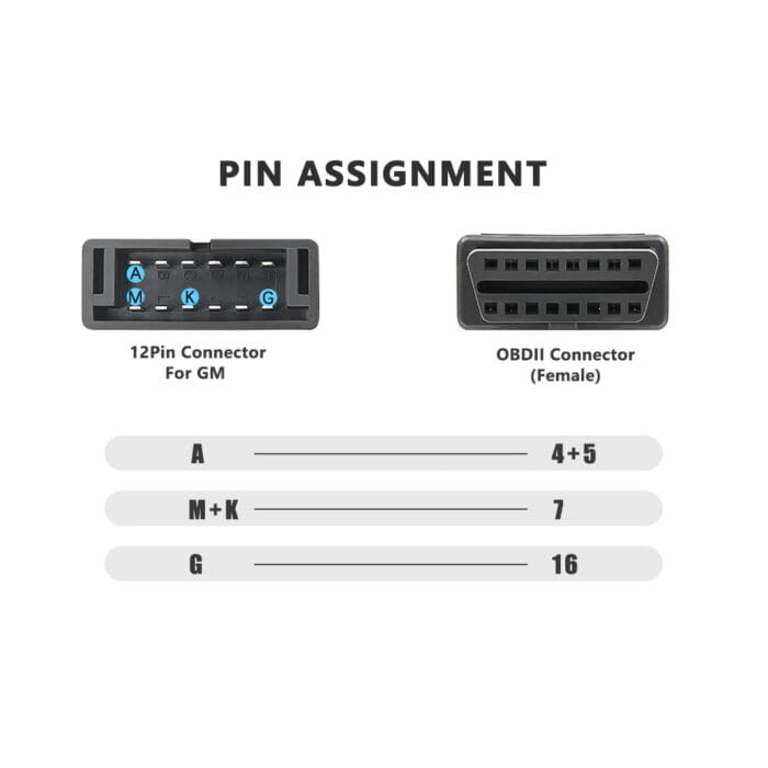 Cable Adaptador GM/Daewoo 12 Pines a OBD2 16 Pines - Imagen 3
