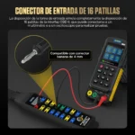 Punta Lógica AUTOOL BT160 y Probador de Circuitos Automotrices 6-24V con cable largo y pinzas.