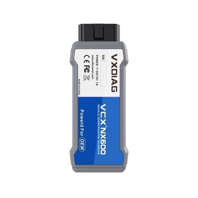 Escáner automotriz VXDIAG VCX NANO NX600 versión GM y Chevrolet. Interfaz J2534 PassThru para diagnóstico OEM con GDS2 y Tech2Win