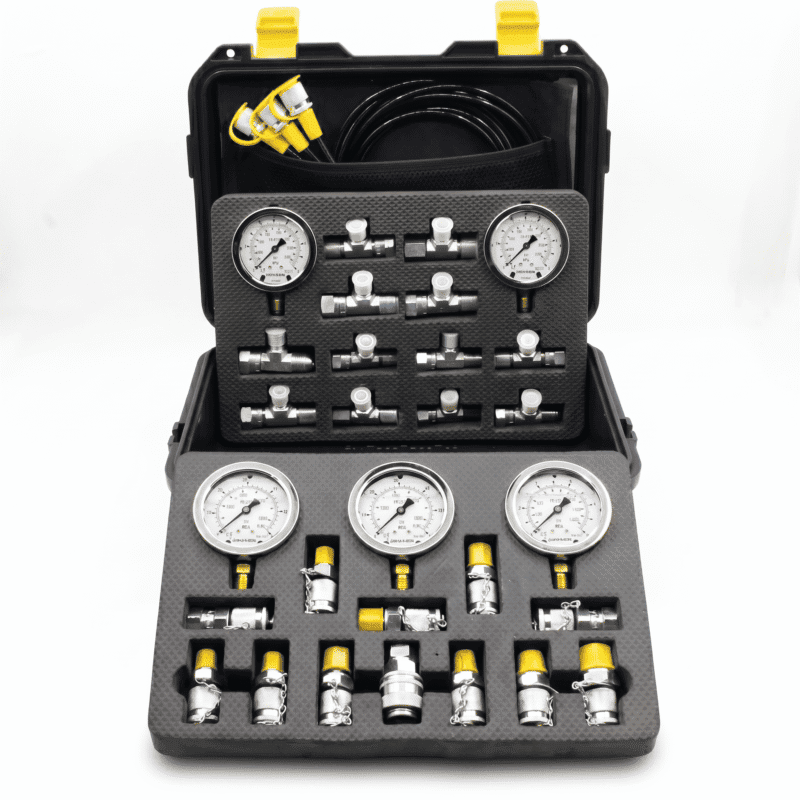 kit 5 manómetros presión hidráulica para maquinaria