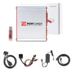 Kit completo del programador de ECU PCMTuner Magic Car Tool Master Version, incluye hardware de aluminio, dongle USB, fuente de alimentación y cableado OBD.