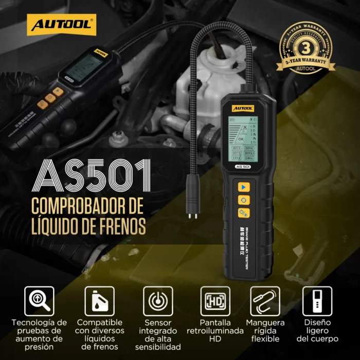 Probador de Liga de Freno AUTOOL AS501 - Imagen 3