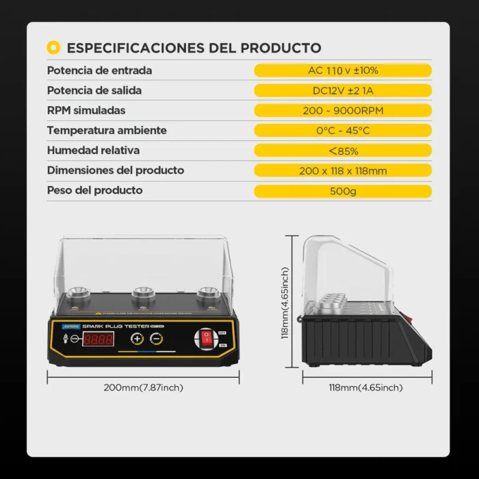 Probador de Bujías AUTOOL SPT301 (3 Orificios) - Imagen 9