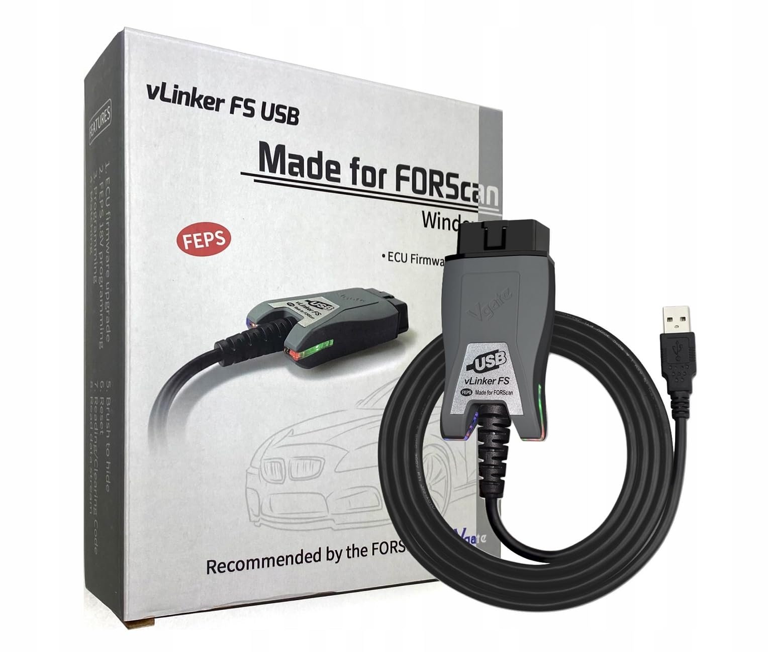 vgate ford Escáner Vgate vLinker FS USB Automotriz Especial para FORScan (Ford / Mazda) - Imagen 1